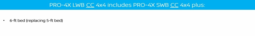 2025 Nissan Frontier PRO-4X LWB Crew Cab 4x4 features